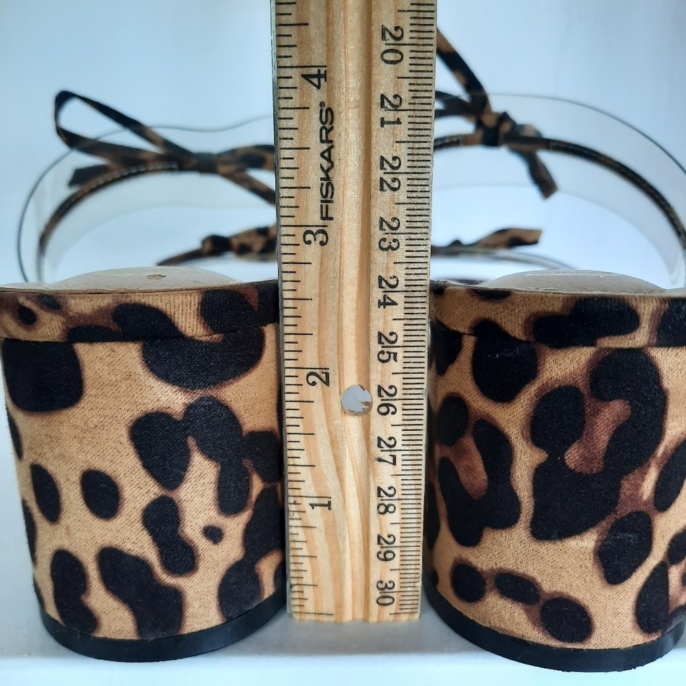 Lot Of 2 Cato C Comfort Sandals Sz 10 Leopard Slides Brown Black Kitten Heels - Picture 6 of 15